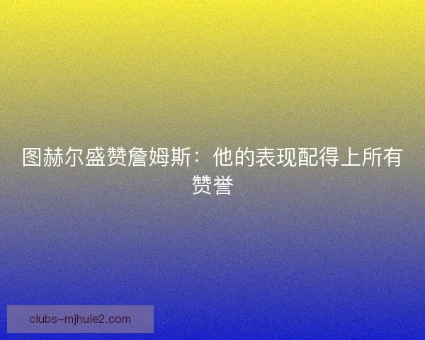 图赫尔盛赞詹姆斯：他的表现配得上所有赞誉
